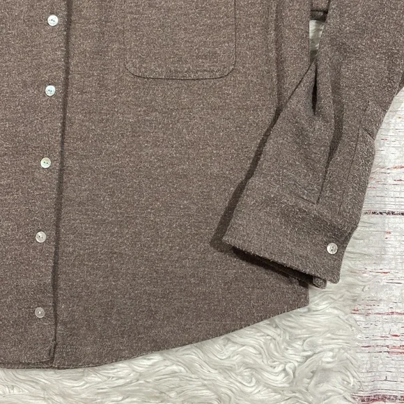 Donni Brushed Sweater Button Down Cho Brown Shirt Jacket Shacket - Picture 8 of 13